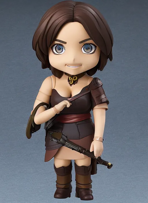 Prompt: olivia munn, a nendoroid of peter dinklage figurine, realistic face, detailed, product photography