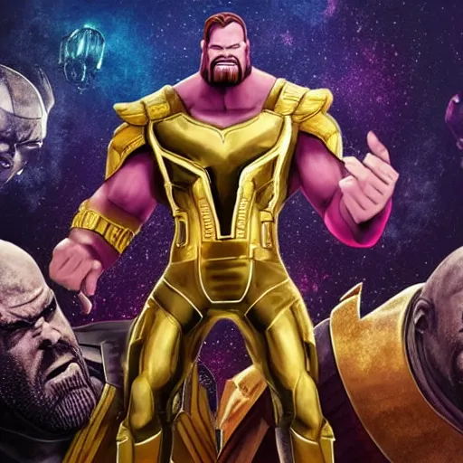 Image similar to russian squatting thanos