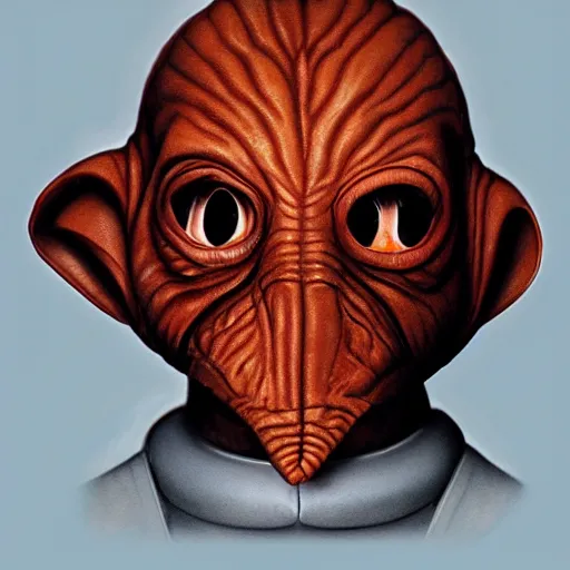 Prompt: admiral ackbar as a sith master, concept art, Ralph McQuarrie, detailed, 4k