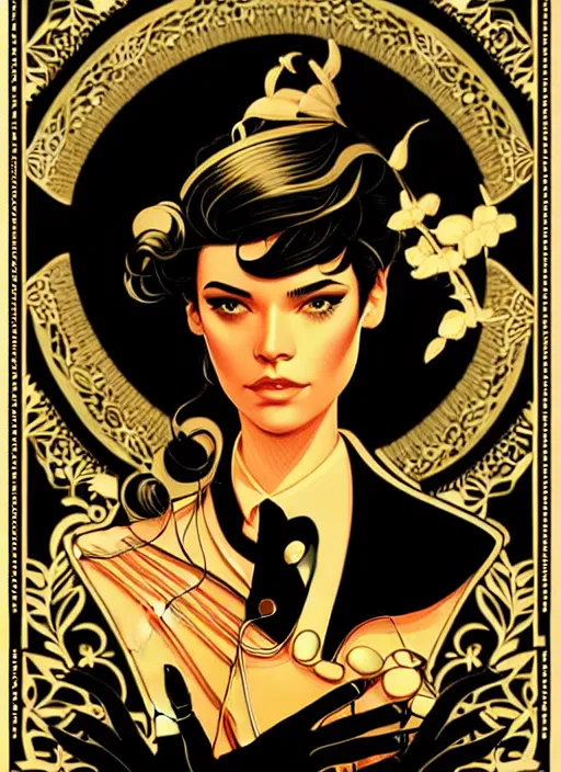 Image similar to silhouette of camaron de la isla, vector art style, medium shot, intricate, elegant, highly detailed, digital art, ffffound, art by jc leyendecker and sachin teng