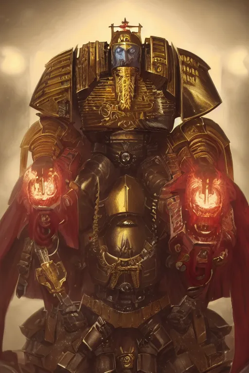 Image similar to queen portrait heros warhammer 4 0 k horus heresy fanart - the primarchs emperor by johannes helgeson animated with vfx concept artist & illustrator global illumination ray tracing hdr fanart arstation zbrush central hardmesh 8 k octane renderer comics stylized