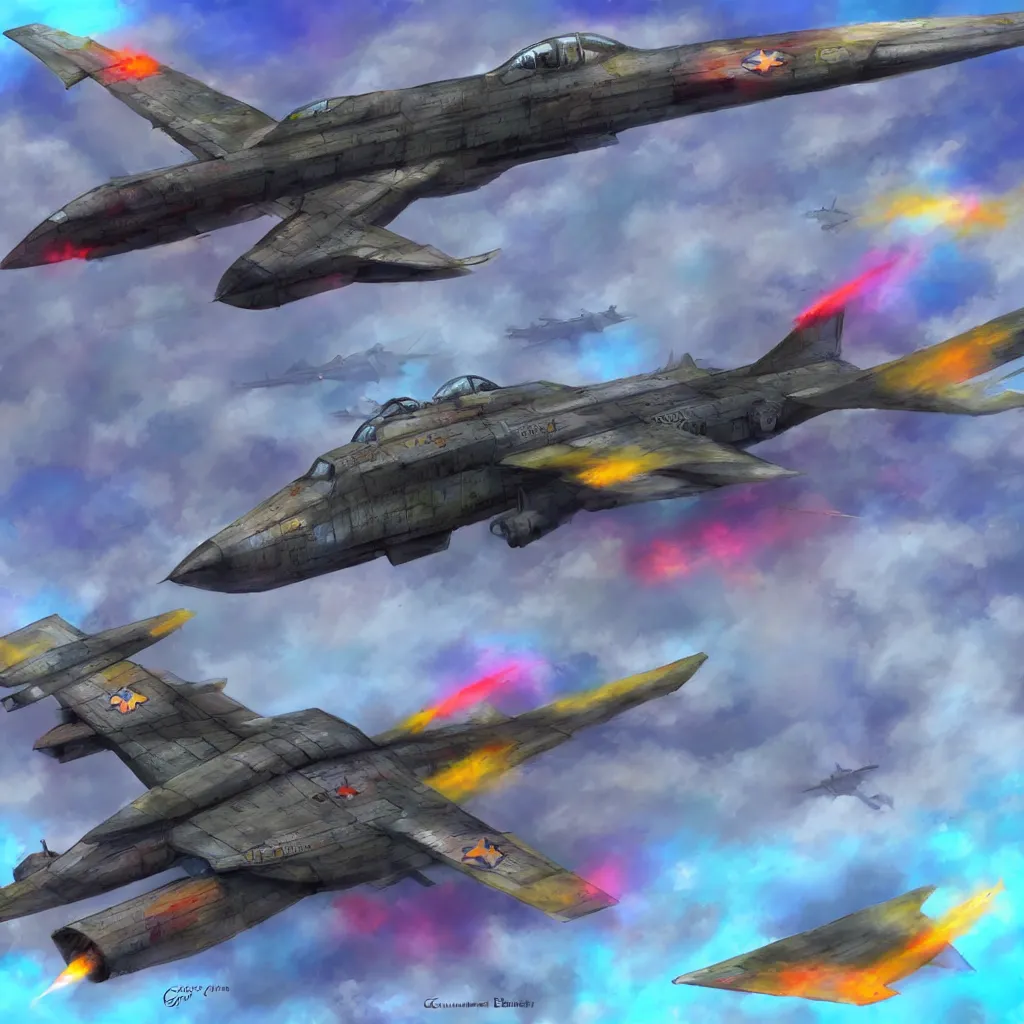 Image similar to combat airplane from the side concept art colorful by gurmukh basin