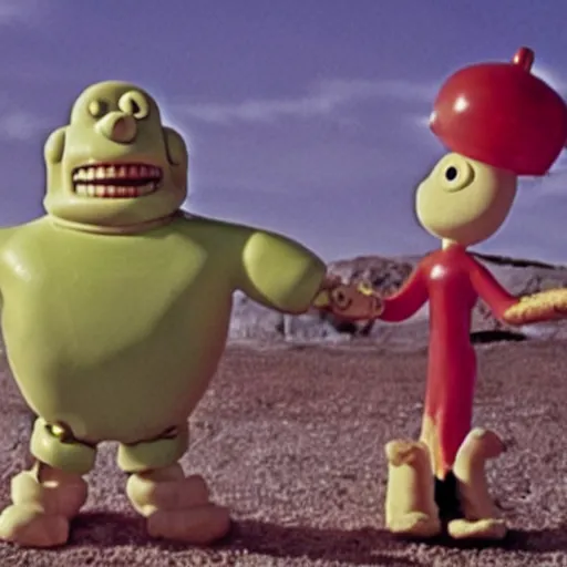 Prompt: UFO abduction in !dream surrealism in Wallace & Gromit