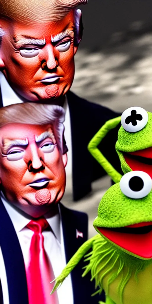 Prompt: donald trump on muppets