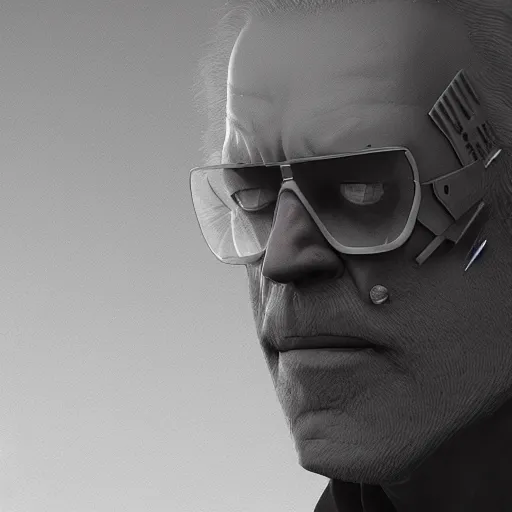 Prompt: Dark Biden, The Terminator, 3d concept render by WLOP, trending on cgsociety