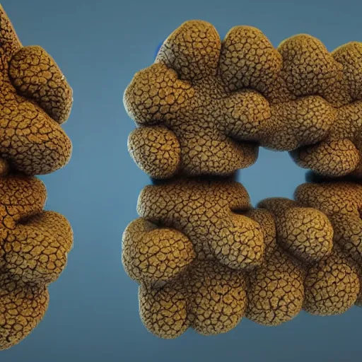 Image similar to photorealistic 3 d rendering of 3 d cellular automata developed. highly detailed octane render and vray, volumetric lighting, raytracing, unreal engine