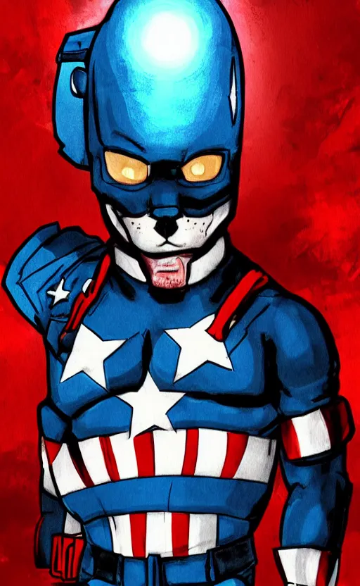 Image similar to cat as captain america, dynamic lighting, cinematic, ultra detailed, trending on art station, stunning visuals, creative, fantasy concept art