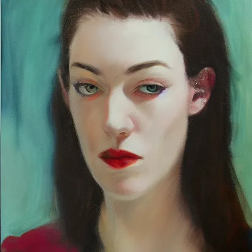 Image similar to stoya, oil painting, artistic