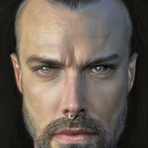 Prompt: duke leto, closeup portrait art by donato giancola and greg rutkowski, realistic face, digital art, trending on artstation, symmetry!!