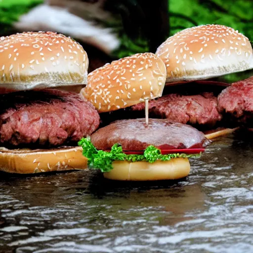 Image similar to rain of hamburgers