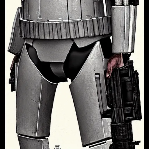 Image similar to an extremely long shot of an imperial stormtrooper in battle position ready to shoot his blaster concept art by Doug Chiang cinematic, realistic painting, high definition, very detailed, extremely high detail, photo realistic, concept art, the Mandalorian concept art style