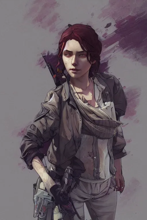 Prompt: clementine walking dead telltale games, intricate, elegant, highly detailed, digital painting, artstation, concept art, smooth, sharp focus, illustration, art by krenz cushart and artem demura and alphonse mucha