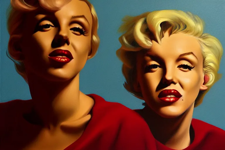 Image similar to portrait of merlyn monroe artwork by tim eitel