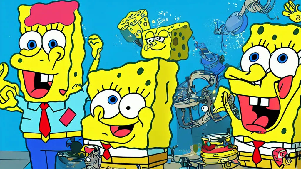 Image similar to spongebob, married generated by artificial intelligence, 8K UHD, trending on artstation, extremely detailed