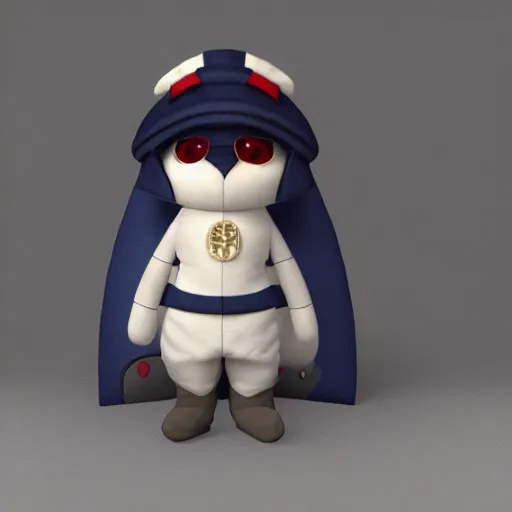 Image similar to cute fumo plush of an admiral of a starship, vray