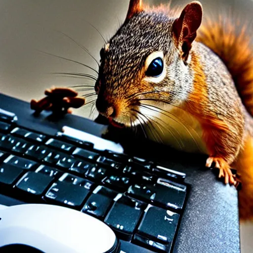 Image similar to squirrel holding a computer mouse