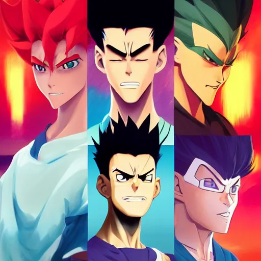 Image similar to face icon stylized minimalist yu yu hakusho, loftis, cory behance hd by jesper ejsing, by rhads, makoto shinkai and lois van baarle, ilya kuvshinov, rossdraws global illumination