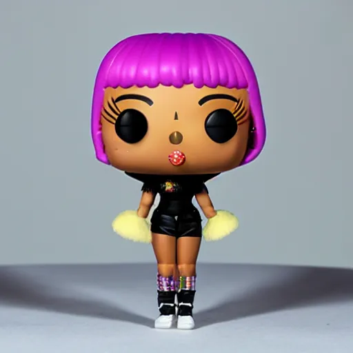 Image similar to a pop figure of doja cat