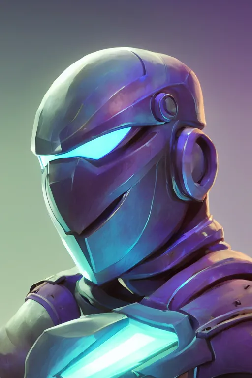 Image similar to epic mask helmet robot ninja portrait stylized as fornite style game design fanart by concept artist gervasio canda, behance hd by jesper ejsing, by rhads, makoto shinkai and lois van baarle, ilya kuvshinov, rossdraws global illumination radiating a glowing aura global illumination ray tracing hdr render in unreal engine 5