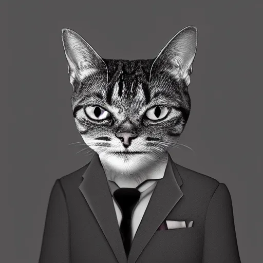 Prompt: a cat gentleman ~ photorealistic ~ digital art ~ cool ~