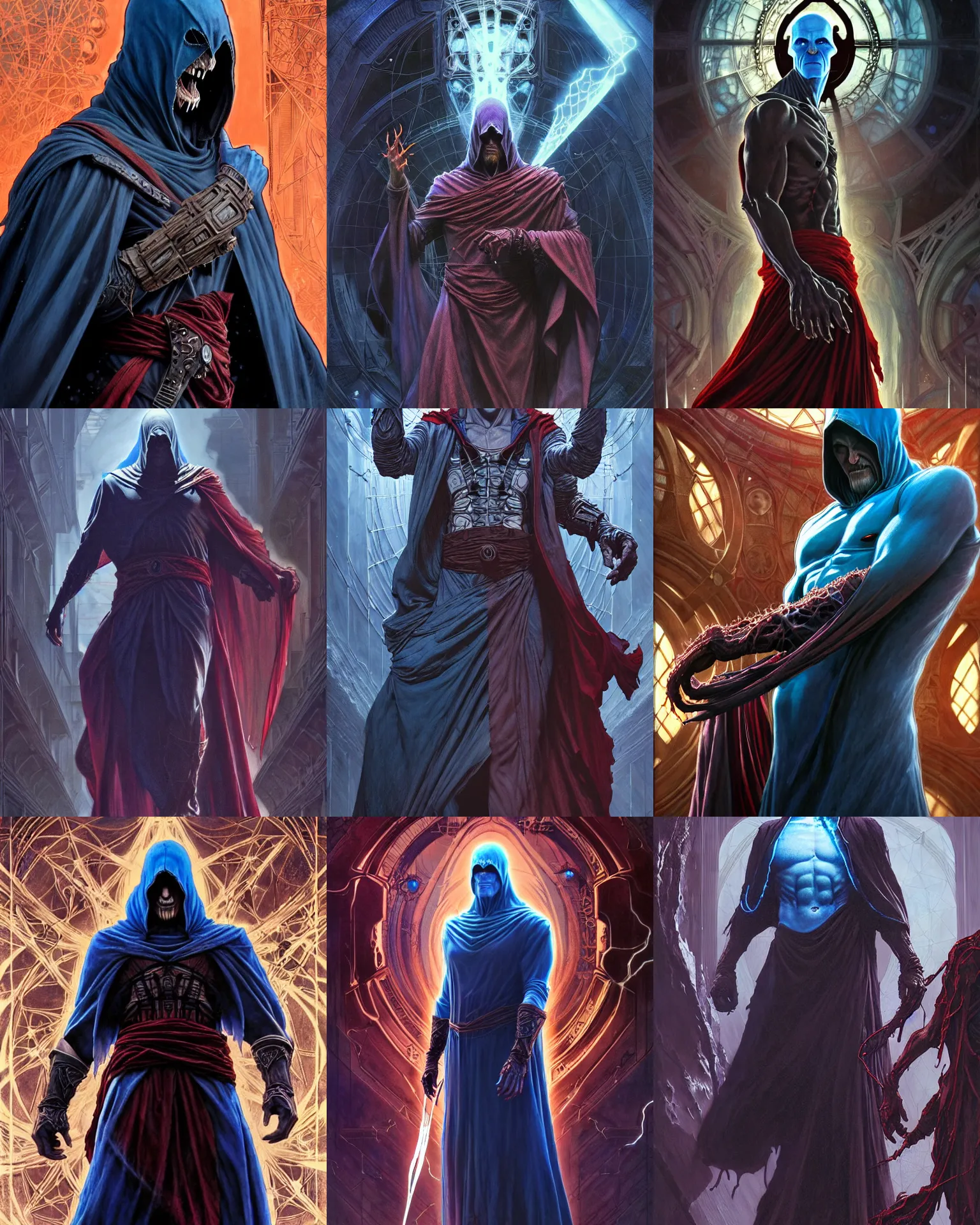 Prompt: the platonic ideal of assassins creed of cletus kasady ultimate carnage thanos dementor doctor manhattan chtulu nazgul, detailed, intricate, hyperrealism, intense, scary, decay, dmt, art by brock hofer and artgerm and greg rutkowski and alphonse mucha