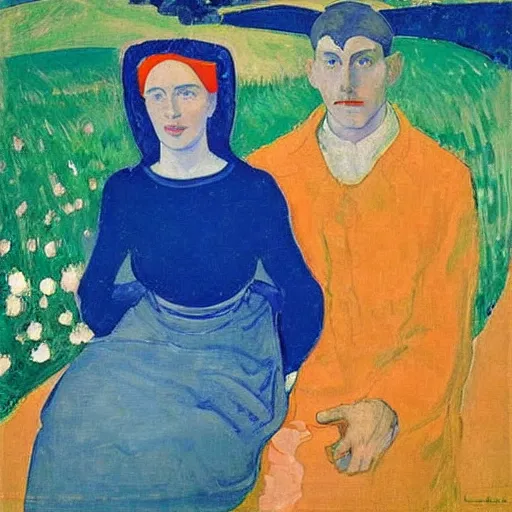 Image similar to man and woman by cuno amiet