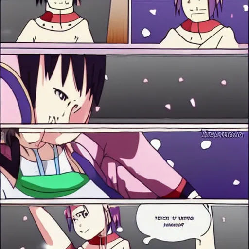 Prompt: sakura from naruto being useful