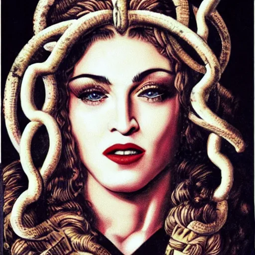 Image similar to madonna as medusa