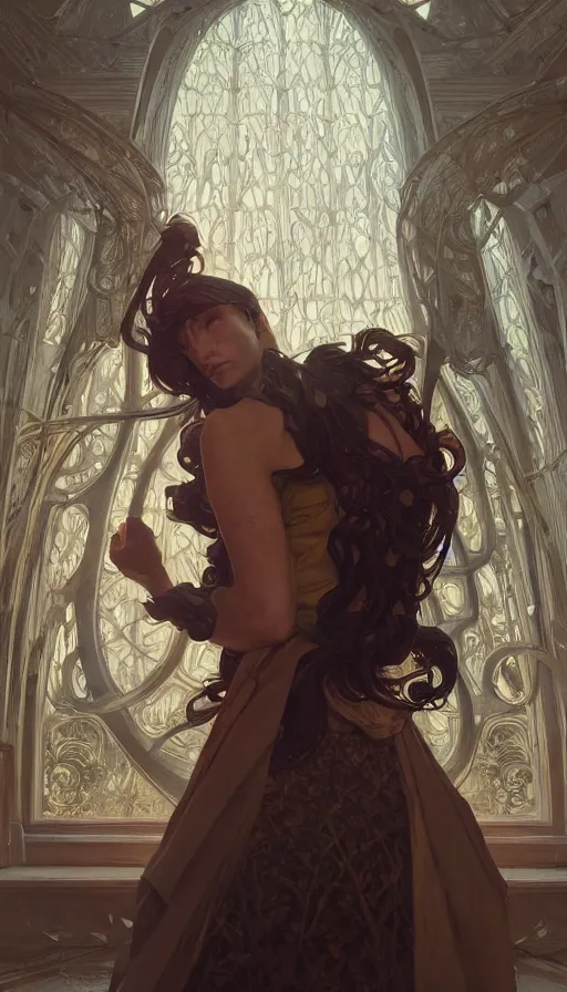 Prompt: the librarian, sweaty, insane, intricate, highly detailed, digital painting, artstation, concept art, smooth, sharp focus, illustration, Unreal Engine 5, 8K, art by artgerm and greg rutkowski and alphonse mucha