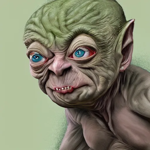 Prompt: Donald Trump as Gollum from Lord of the Rings, 8k, Digital Art, High Detail