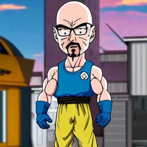 Prompt: Walter White in Whis from Dragon Ball Outfit