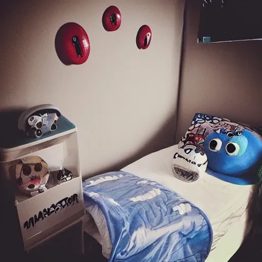 Image similar to “scary monster by bedside”