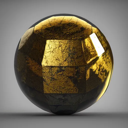 Prompt: tilt shift leaf sphere ipercube huge light intricate reflection diffraction marble gold obsidian preraffaellite photography cut, octane, artstation render 8 k neon