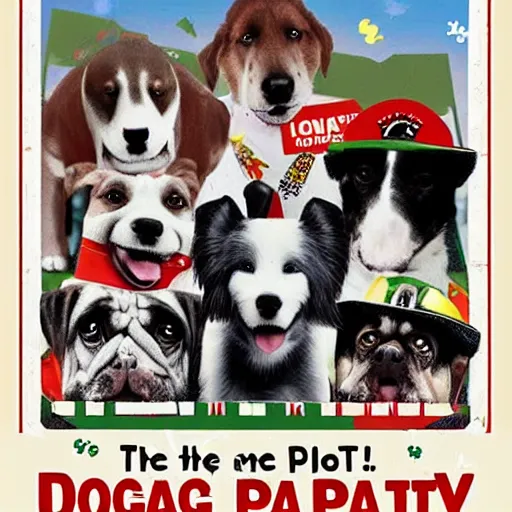 Prompt: “the dog party election poster”