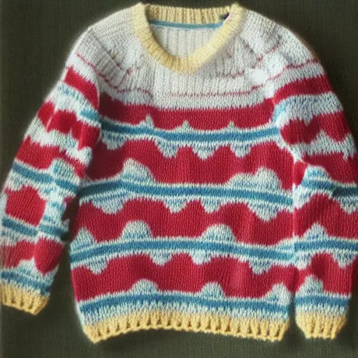 Prompt: medical syringe sweater knitting pattern for children intarsia chart picture jumper in dk yarn vintage