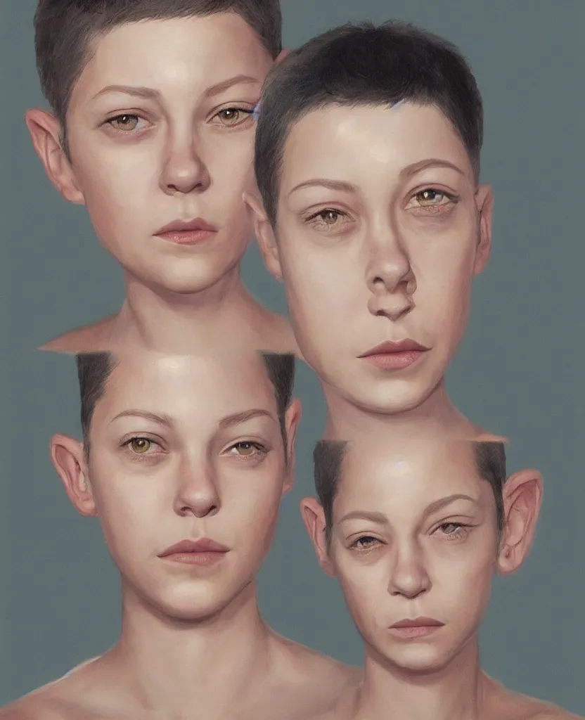 Prompt: portrait photo of asia kate dillon, ultra realistic, high detail, high quality, trending on pinteresst artstation