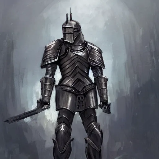 Image similar to a full armored knight, art by charlie bowater