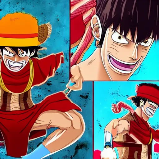 Prompt: Lebron James cosplay as Monkey D Luffy, detailed digital art, colourful masterpiece beautiful beautiful beautiful