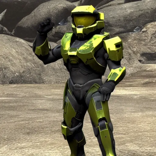 Prompt: halo spartan armor designed for the arbiter to wear