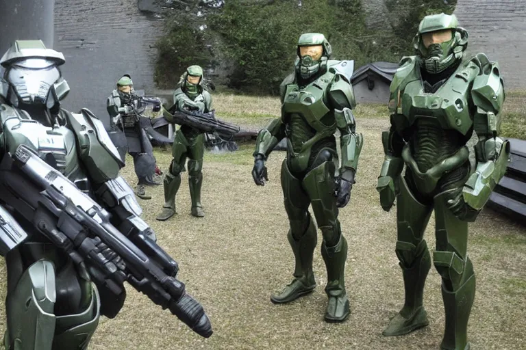 Prompt: master chief in normandy