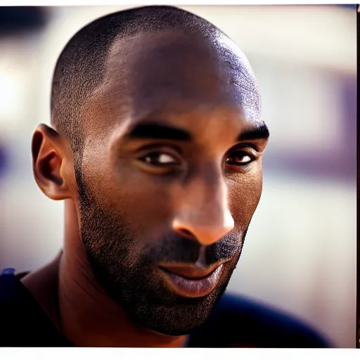 Image similar to closeup portrait of Kobe Bryant , new york back street , by Steve McCurry and David Lazar, natural light, detailed face, CANON Eos C300, ƒ1.8, 35mm, 8K, medium-format print