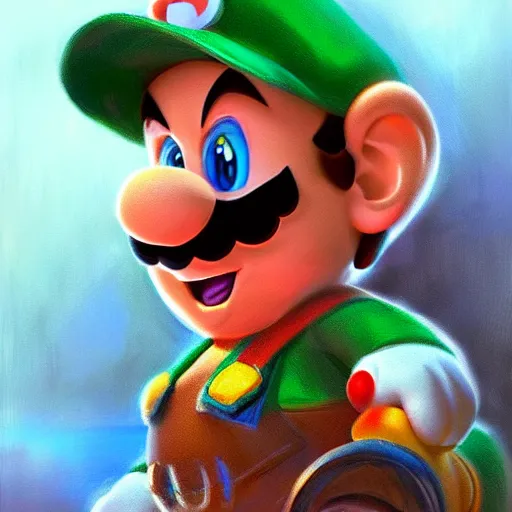 Image similar to Super Mario, closeup character art by Donato Giancola, Craig Mullins, digital art, trending on artstation