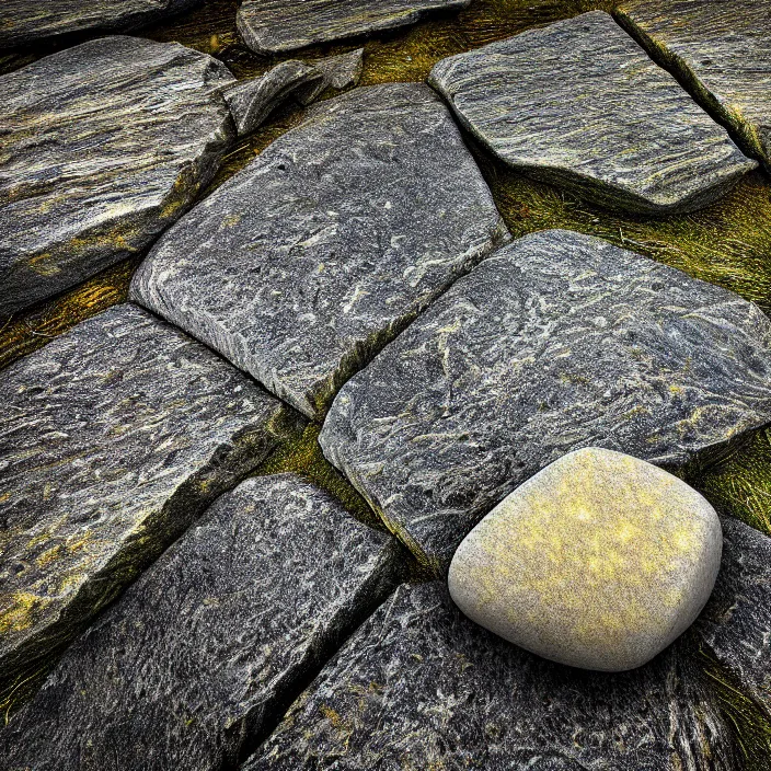 Image similar to photo of the border reiver cursing stone glowing with energy, highly detailed, 4 k, hdr, smooth, sharp focus, high resolution, award - winning photo