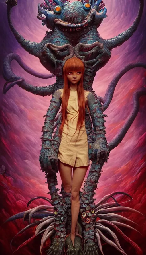 Image similar to exquisite imaginative imposing weird creature movie poster art humanoid anime movie art by : : james jean, imagine fx, weta studio james gurney