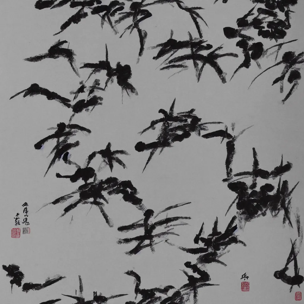 Prompt: chinese ink painting of the meaning of life