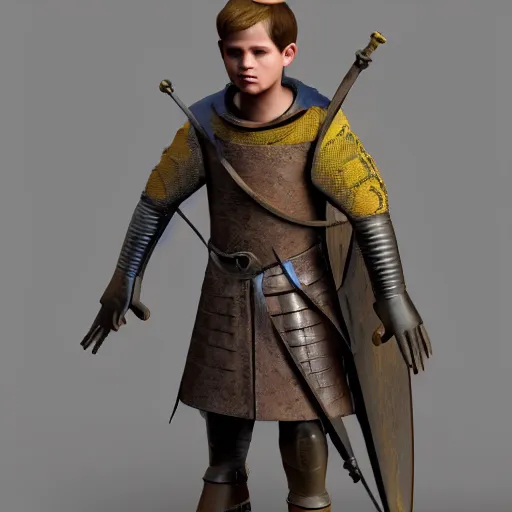 Prompt: medieval boy, full 8 k highly detailed unreal engine 5 render