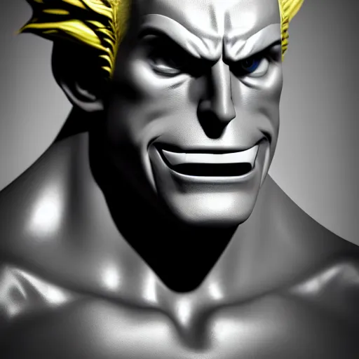 Image similar to Portrait photo of All Might, photorealism, studio lighting, unreal engine, 3d render, high resolution, 8k