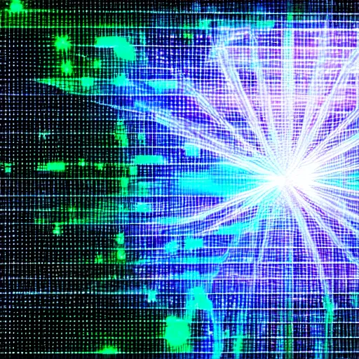 Image similar to a black background with blue and green lights, a hologram by puru, tumblr, holography, glowing lights, black background, luminescence
