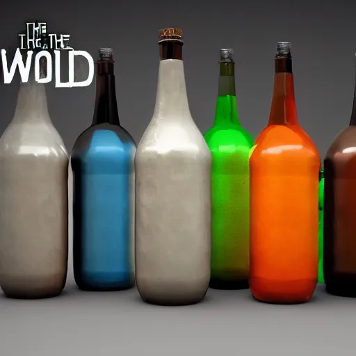 Prompt: end of the world in a plastic bottle, trending on artstation