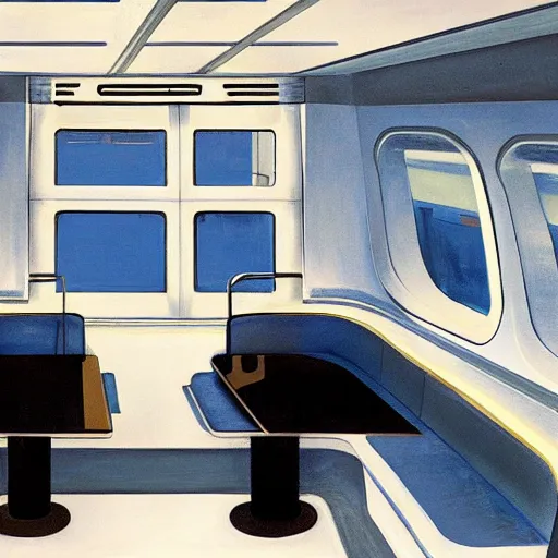 Prompt: Zaha Hadid and edward hopper collaboration on new diner design